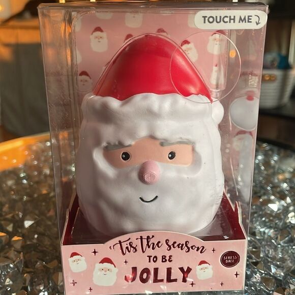 New Eccolo Santa clause Xmas Christmas red hat holiday squeeze ball stressball - Picture 5 of 7